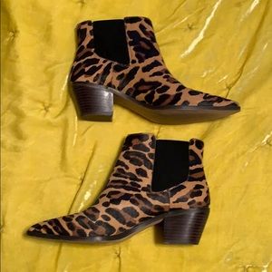 Sole Society Lilianna Leopard Print Booties
